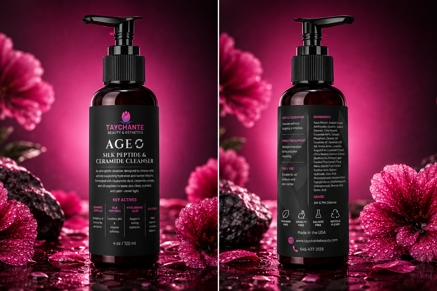 AGE BACKWARDS SILK  PEPTIDE  & CERAMIDE CLEANSER